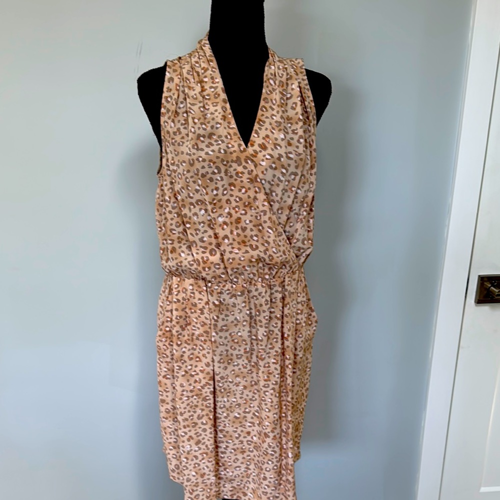 Rebecca Taylor Leopard Print Sleeveless Dress
